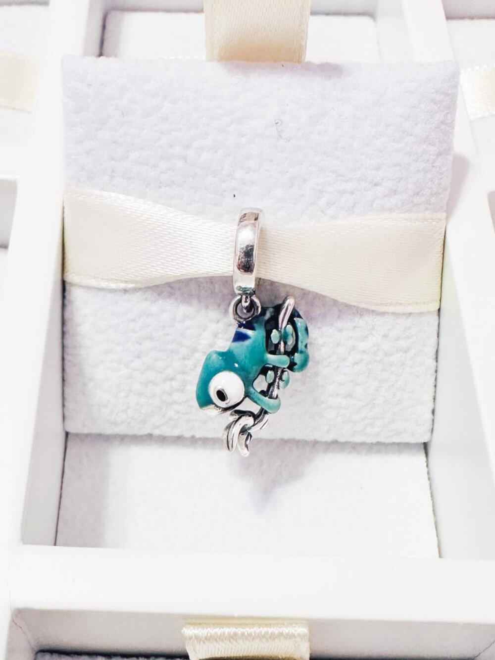 925 Sterling Silver Color Changing Chameleon Dangle Charm Fits Charm Bracelets
